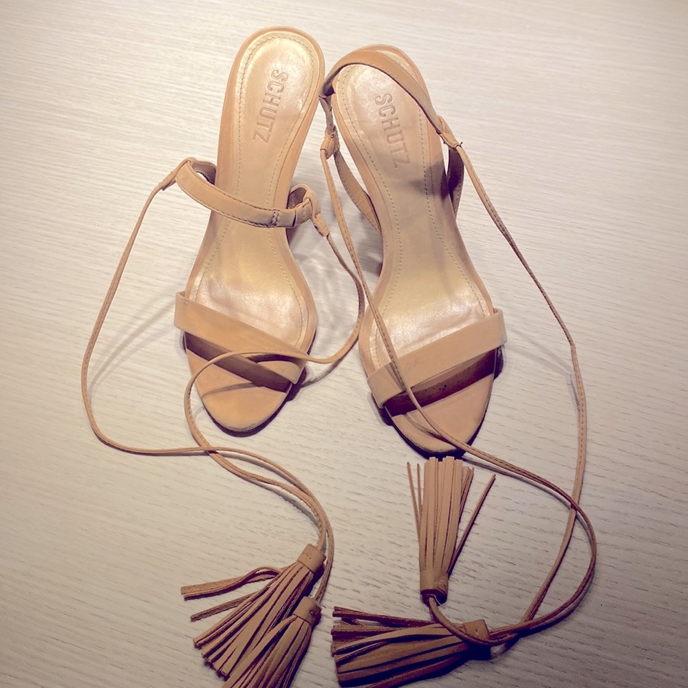 Lace up Schutz heels